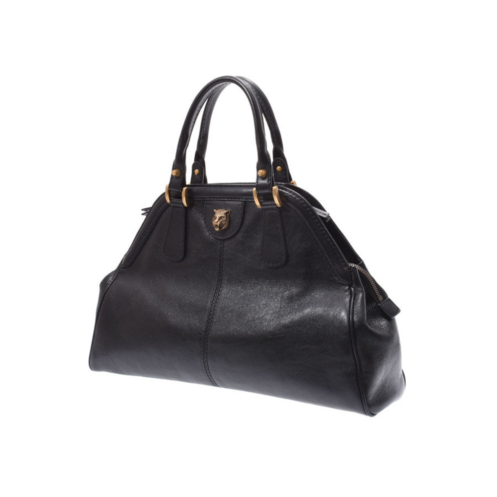 Gucci Liber Bag Strap Tote Black Leather